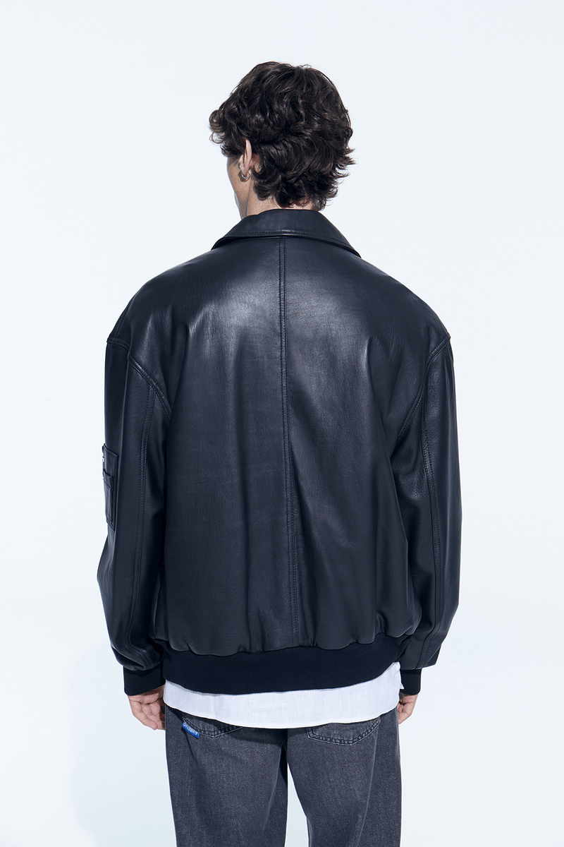 Campera Cuero Bomber Aviadora