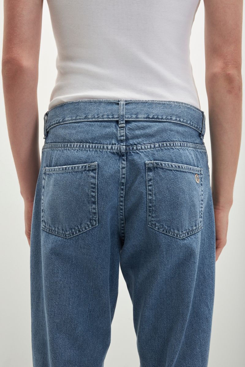 Jean Blue Straight Cinturon
